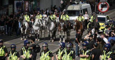 Hundreds join protests in Manchester as fights break out, supermarket 'stormed' and trams brought to standstill - manchestereveningnews.co.uk - county Garden