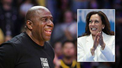 Kamala Harris - Barack Obama - Michelle Obama - Meg Oliphant - NBA great Magic Johnson faces backlash online for praising Kamala Harris' 'vision' after CNN interview - foxnews.com - Los Angeles - state Minnesota - state California