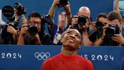 Gymnastics-Biles pushes back against questions about future after Paris Games