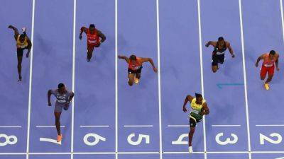 Thompson, Seville edge Lyles in 100m semis