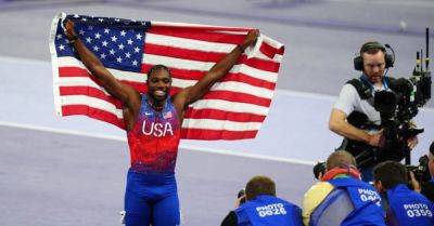 Noah Lyles of the United States wins gold medal in Men's 100m final