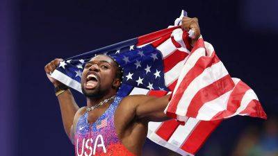 USA sprinter Noah Lyles wins first Olympic gold in epic men's 100M final