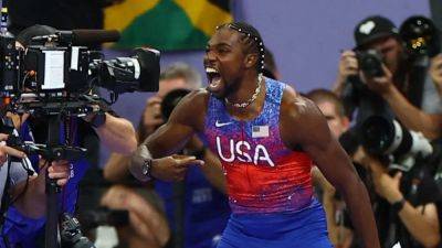 Fred Kerley - Noah Lyles - Showman Lyles wins 100m gold by five thousandths of a second - channelnewsasia.com - Italy - Usa - Botswana - South Africa - Jamaica