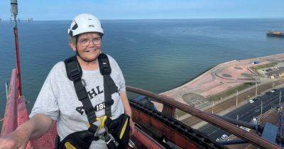 The unusual bucket list request that saw fearless Wigan gran climb 235ft to top of Blackpool rollercoaster