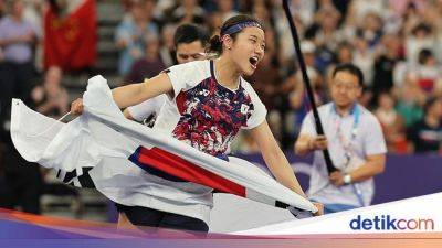 Selebrasi An Se Young Raih Medali Emas Tunggal Putri Olimpiade Paris 2024