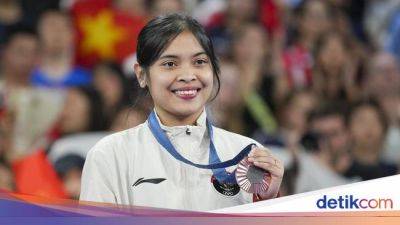 Senyum Gregoria Saat Raih Medali Perunggu Olimpiade Paris 2024