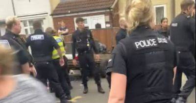 Chaos erupts in residential street as teenagers arrested after police spot 'suspected stolen bike'