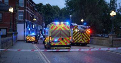 Huge emergency services response at River Irwell amid major rescue mission as man rushed to hospital