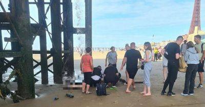 'I heard a thud': Horror as woman plunges through hole in Blackpool pier onto beach below