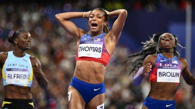 Paris Olympics - Patrick Smith - Gabby Thomas - Julien Alfred - American Gabby Thomas wins gold in women's 200-meter final - foxnews.com - France - Usa - Georgia - state Texas - county Thomas - county Long - Houston