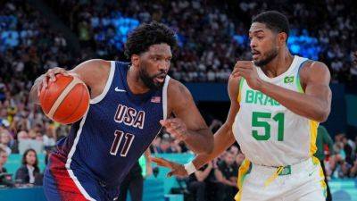 Kevin Durant - Joel Embiid - Adam Silver - Joel Embiid laughs off jeers, leads U.S. rout into Olympic semis - ESPN - espn.com - France - Serbia - Brazil - Usa