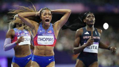 Gabby Thomas - Dominant US sprinter Gabby Thomas lands first 200m global title - channelnewsasia.com - France - Usa - state Texas - county Thomas - Saint Lucia