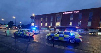 Hyde Road taped off after dramatic crash between car and double-decker bus as emergency services swarm area