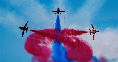 Red Arrows flight route map and where you will be able to see them over Greater Manchester on Saturday