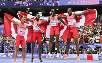 Marcell Jacobs - Fred Kerley - Noah Lyles - Andre De-Grasse - Aaron Brown - Jerome Blake - Kenny Bednarek - Andre De Grasse Anchors Canada To Olympic Men's 4x100m Relay Gold - sports.ndtv.com - Britain - Italy - Usa - Canada - South Africa