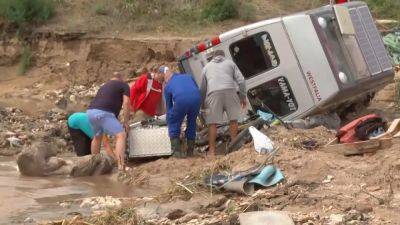 Locals survey damage after extensive flooding in eastern Romania