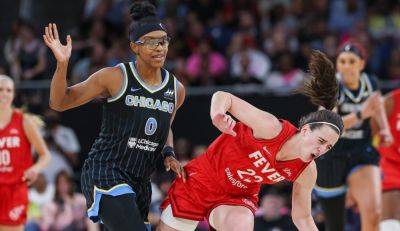 Chicago Sky player fouls Caitlin Clark to the floor then posts the hate comments she got online