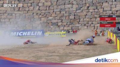 Marc Marquez - Alex Marquez - Francesco Bagnaia - Jorge Martín - Motogp Aragon - MotoGP Aragon 2024: Bagnaia-Alex Marquez Tabrakan, Salah Siapa? - sport.detik.com