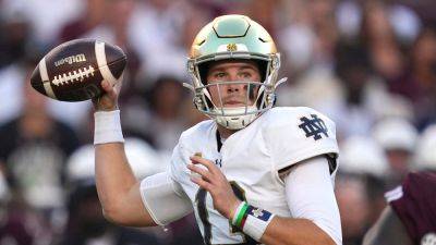 Notre Dame's Riley Leonard shows faith is top of mind during win over Texas A&M - foxnews.com - Usa - Ireland - state Texas - county Riley