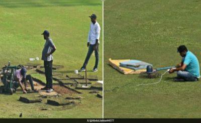 Grass Patches Cut, Fans To Dry Outfield: Bizarre Scenes In Afghanistan vs New Zealand Noida Test