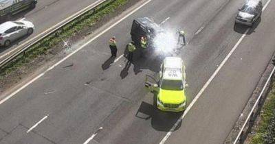 M4 crash live updates as overturned car causes major delays near Cardiff