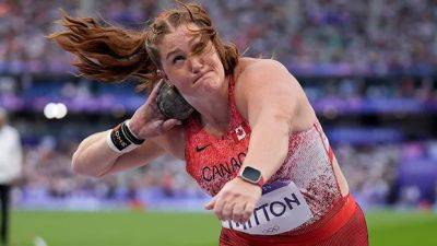 Sarah Mitton wins her 1st Diamond League Trophy weeks after fouling out of Olympic shot put final