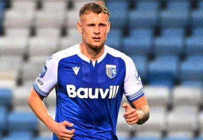 Gillingham manager Mark Bonner reacts to Ethan Coleman’s red card against Tranmere Rovers in League 2 clash