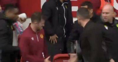 Watch Jimmy Thelin leave Andy Halliday high and dry as Aberdeen fans spot hilarious moment handshake went begging