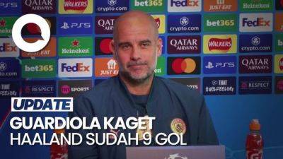 Pep Guardiola - Erling Haaland - Liga Inggris - Saat Guardiola Bandingkan Jumlah Golnya Saat Main dengan Gol Haaland - sport.detik.com