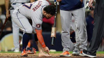 Astros’ Jose Altuve ejected after removing sock, cleat in wild scene: 'They missed that call' - foxnews.com - county San Diego