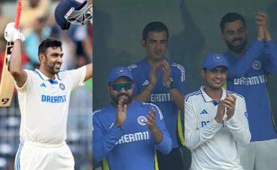 Ravichandran Ashwin - Gautam Gambhir - Ravindra Jadeja - Watch: Rohit Sharma, Virat Kohli, Gautam Gambhir's Heartfelt Gesture For Ravichandran Ashwin's Century vs Bangladesh - sports.ndtv.com - India - Bangladesh