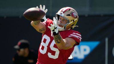 Kyle Shanahan - Christian Maccaffrey - George Kittle - 49ers' George Kittle, Charvarius Ward miss practice; status iffy - ESPN - espn.com - San Francisco - Los Angeles - state Minnesota - county Santa Clara - county Ward