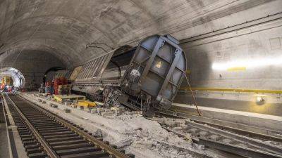 Gotthard rail tunnel linking Switzerland and Italy reopens on Monday year after crash