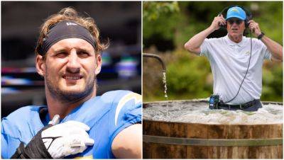 Chargers DE Joey Bosa Claims Jim Harbaugh Hits The Cold Tub Fully-Clothed, Tucked-In Shirt And All