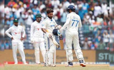 Shakib Al-Hasan - Rishabh Pant - Shubman Gill - Najmul Hossain Shanto - 1st Test, Day 3: Rishabh Pant, Shubman Gill Put India In Command With Emotional Hundreds - sports.ndtv.com - India - Bangladesh