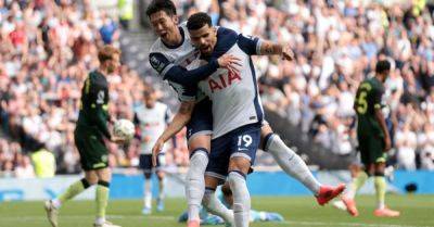 Ange Postecoglou - Brennan Johnson - James Maddison - Bryan Mbeumo - Dominic Solanke - Tottenham Hotspur - Brentford - Dominic Solanke hits first Tottenham goal in victory over Brentford - breakingnews.ie