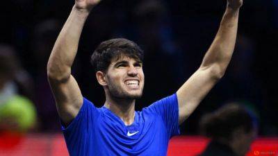 Carlos Alcaraz - Alexander Zverev - Taylor Fritz - Alcaraz beats Shelton to even Laver Cup score - channelnewsasia.com - France - Germany - Usa