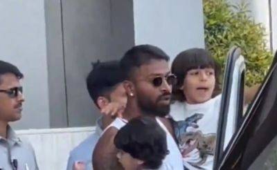 Watch: Hardik Pandya Reunited With Son Agastya. India Star's Reaction Says It All