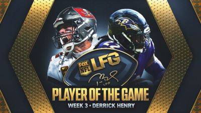 Tom Brady's LFG Player of the Game for Week 3: Ravens RB Derrick Henry