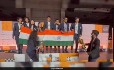 Indian Chess Team Does A Rohit Sharma During Olympiad Trophy Lift