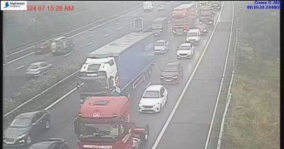 M6 LIVE traffic updates as queues of 10 MILES build with lanes shut