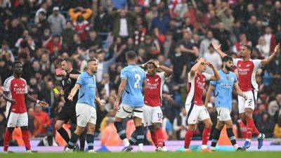 Mikel Arteta - Kyle Walker - Granit Xhaka - Leandro Trossard - Riccardo Calafiori - Mikel Arteta defends tactics used by Arsenal against Manchester City - rte.ie