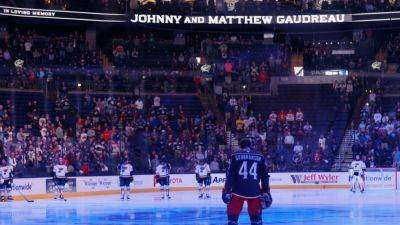 Blue Jackets honor Gaudreau brothers before first home game - ESPN