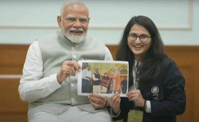 PM Narendra Modi Receives Special Gift From India Chess Star Vantika Agarwal After Double Gold Win