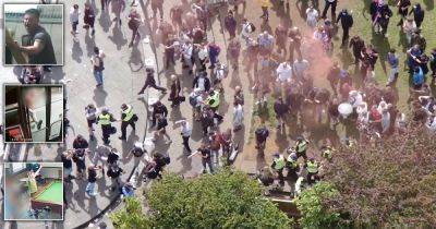 Chaotic new police footage shows mayhem that erupted across Manchester in far-right riots