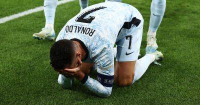 Cristiano Ronaldo breaks down in tears during Portugal match after scoring 900th goal of career