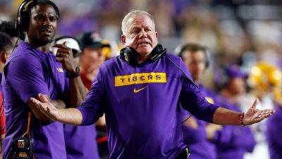 Brian Kelly - Jayden Daniels - LSU coach Brian Kelly rages at kicker after missed field goal - foxnews.com - state Texas - state Michigan - state Louisiana - county Tyler