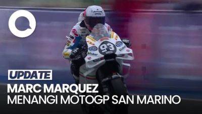 Marc Marquez - Emilia Romagna - Francesco Bagnaia - Enea Bastianini - Marquez Menangi MotoGP San Marino, Back-to-back Lagi Setelah 3 Tahun - sport.detik.com - San Marino