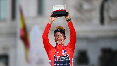 Tour De-France - Enric Mas - Tadej Pogacar - Primoz Roglic - Jonas Vingegaard - Eddie Dunbar - Primoz Roglic wins fourth Vuelta as Eddie Dunbar places 11th overall - rte.ie - France - Spain - Australia - Ireland - Slovenia