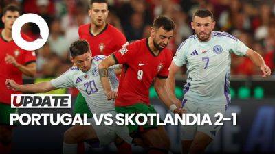 Gol Ronaldo-Fernandes Bikin Portugal Taklukkan Skotlandia 2-1